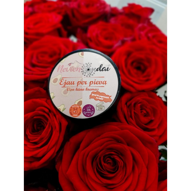 Universalus viso kūno avokadinis aromaterapinis kremas ĖJAU PER PIEVĄ