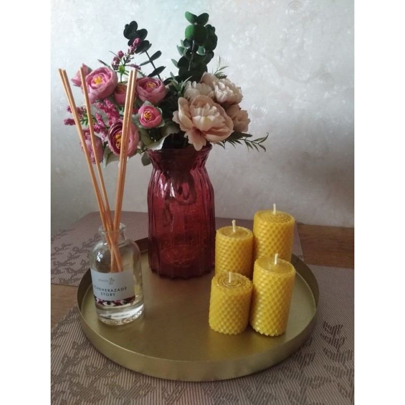 Natūralaus bičių vaško žvakės advento vainikui