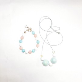 Apyrankė su žadeitu ir hematitu su užsegimu