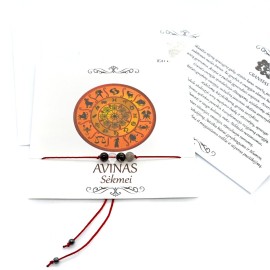 Raudonos virvutės Sėkmės - apsaugos apyrankė Avino ženklui. Nemokamas siuntimas. 