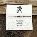 Sėkmės apsaugos apyrankė Vandenio ženklui. (Nemokamas siuntimas)