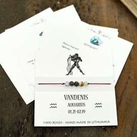 Sėkmės apsaugos apyrankė Vandenio ženklui. (Nemokamas siuntimas)