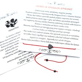 Raudono siūlo sėkmės apyrankė su širdele. Nemokamas siuntimas. 