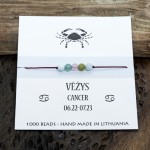 Sėkmės apsaugos apyrankė Vėžio ženklui. Nemokamas siuntimas. 