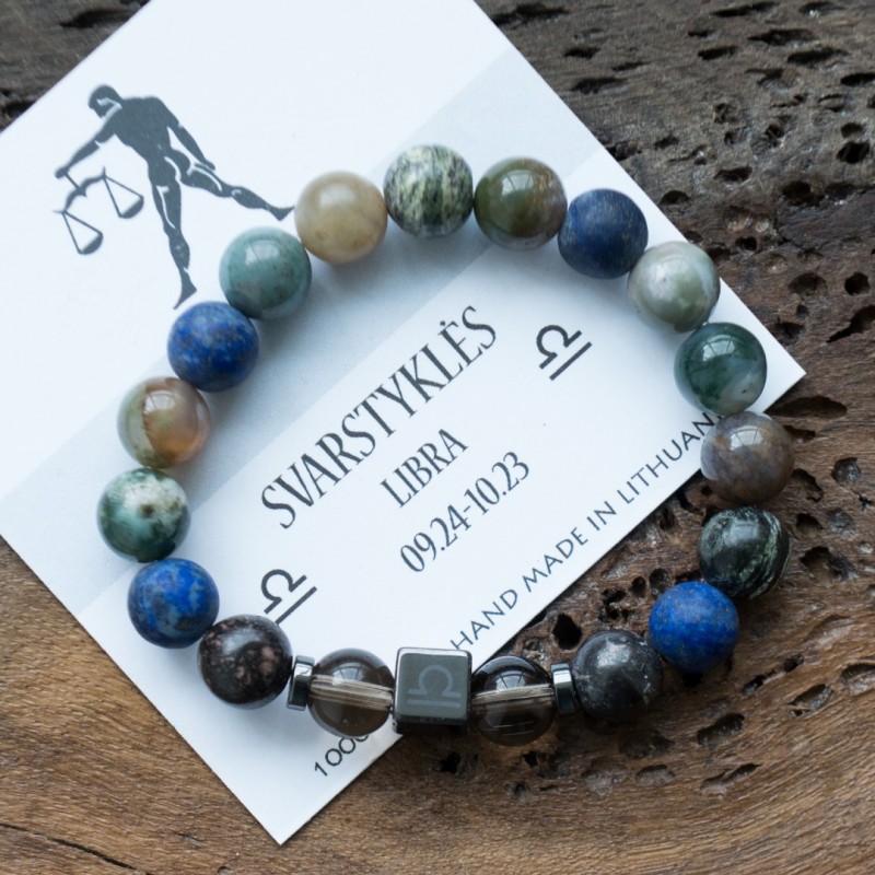 Akmenukų apyrankė Svarstyklių ženklui. Nemokamas siuntimas. 