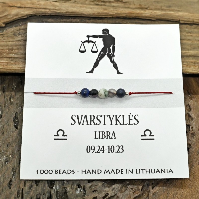 Sėkmės - apsaugos apyrankė Svarstyklių ženklui. Nemokamas siuntimas. 