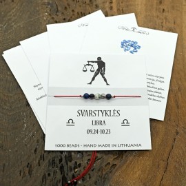 Sėkmės - apsaugos apyrankė Svarstyklių ženklui. Nemokamas siuntimas. 