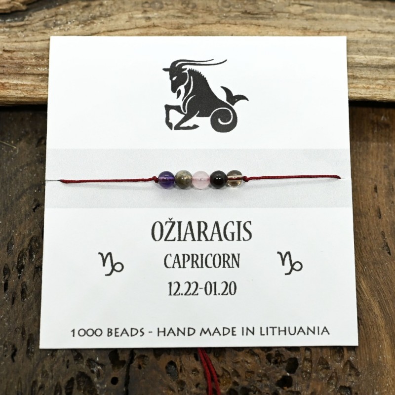 Sėkmės - apsaugos apyrankė Ožiaragio ženklui. (Nemokamas siuntimas)