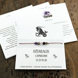 Sėkmės - apsaugos apyrankė Ožiaragio ženklui. (Nemokamas siuntimas)