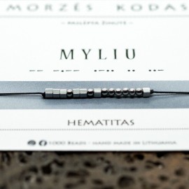 Morzės kodas - Sėkmės apyrankė  "MYLIU". Sidabro spalva. Nemokamas siuntimas