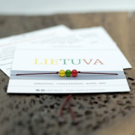 Raudono siūlo minimalistinė apyrankė "Lietuva". Nemokamas siuntimas. 