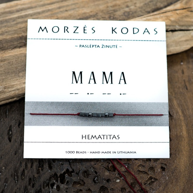 "Morzės kodas"  apyrankė - Mama.  Nemokamas siuntimas.