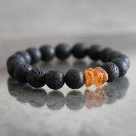 Lavos apyrankė su natūraliu gintaru. Nemokamas siuntimas. 