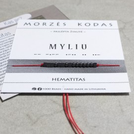 Morzės kodas - Sėkmės apyrankė  "MYLIU". Nemokamas siuntimas