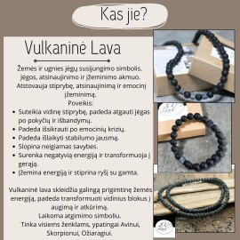 Vyriška lavos apyrankė su ametistu. Nemokamas siuntimas 