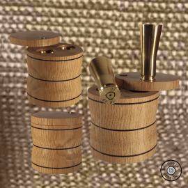 Ąžuolinė bačkutė su 2 X 20 ml taurelėmis
