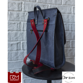 Rankų darbo natūralios odos kuprinė