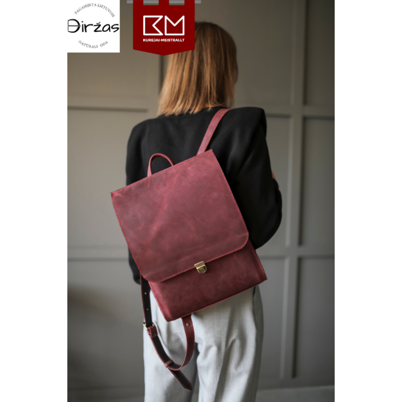 Bordo spalvos kuprinė