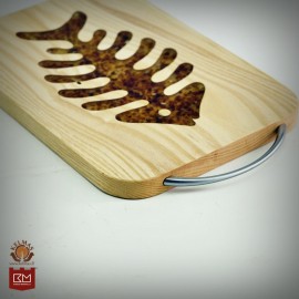 "Žuvis" gintaru inkrustuota pjaustymo lentelė 