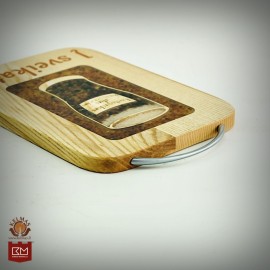 "Į Sveikatą" gintaru inkrustuota pjaustymo lentelė 