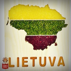"Lietuva" inkrustuota pjaustymo lentelė 