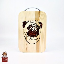 "Mopsas" gintaru inkrustuota pjaustymo lentelė 