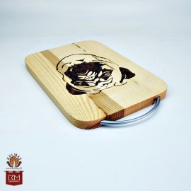 "Mopsas" gintaru inkrustuota pjaustymo lentelė 