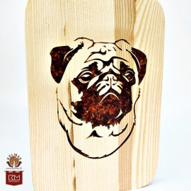 "Mopsas" gintaru inkrustuota pjaustymo lentelė 