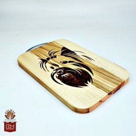 "Jorkšyro terjeras" gintaru inkrustuota pjaustymo lentelė 