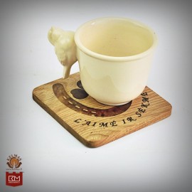 "Laimės" inkrustuotas medinis padėkliukas 