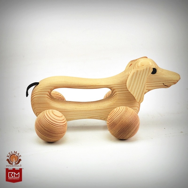 "Šuo" medinis žaislas