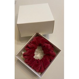 Aksominė plaukų gumytė, raudono vyno spalvos