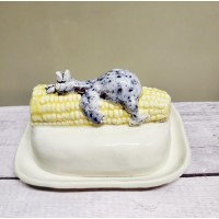 Sviestinė višta ant kukurūzo