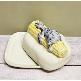 Sviestinė višta ant kukurūzo