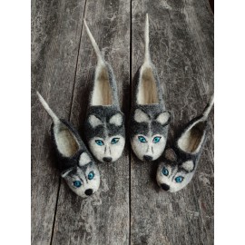 Veltinio šlepetės "Haskis" 38 dydis