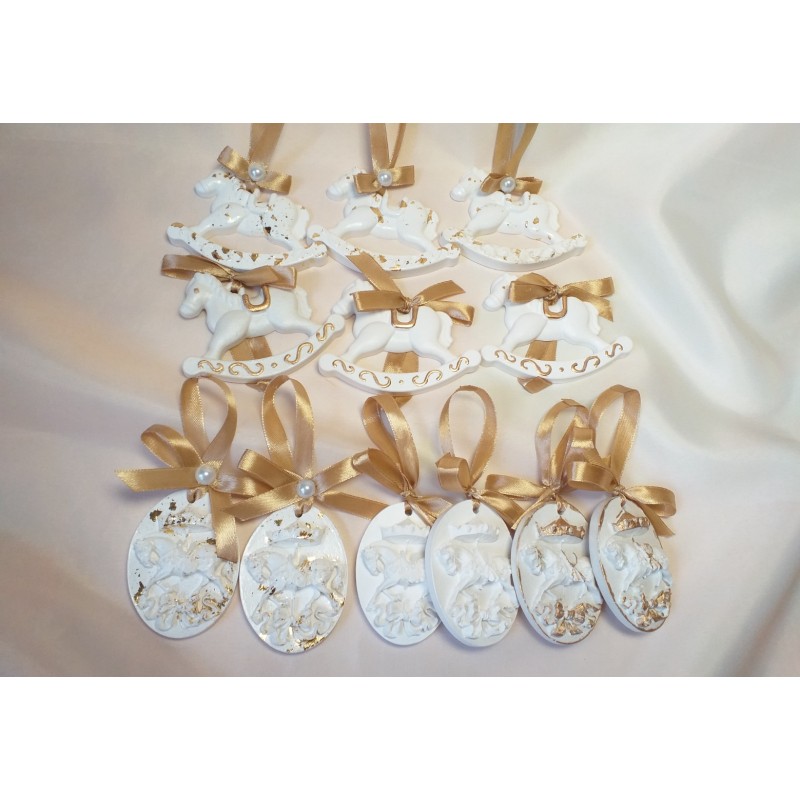 Eglutės žaisliukai arkliukai 12 vnt.