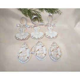 Eglutės žaisliukai arkliukai 6/12 vnt.