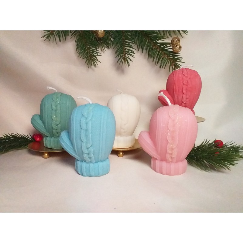 Kalėdų žvakės pirštinės