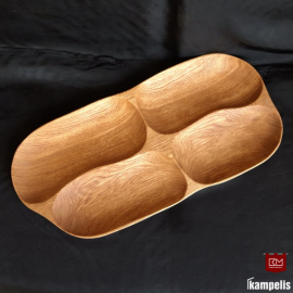 Skaptuotas padėklas 4 dalių 