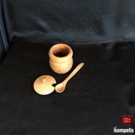 Cukrinė - druskinė "Tulpė maža" su šaukšteliu Cukrinė - druskinė "Tulpė maža" su šaukšteliu