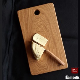 Ąžuolinė pjaustymo lentelė "37x21" su skylute pakabinimui