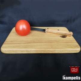 Ąžuolinė pjaustymo lentelė "34x19" su skylute pakabinimui