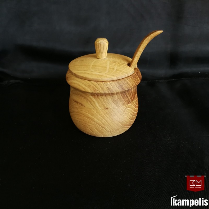 Cukrinė - druskinė "Tulpė marga" su  šaukšteliu Cukrinė - druskinė "Tulpė marga" su  šaukšteliu