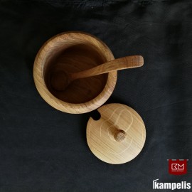 Cukrinė - druskinė "Tulpė marga" su  šaukšteliu Cukrinė - druskinė "Tulpė marga" su  šaukšteliu