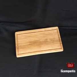 Ąžuolinė pjaustymo lentelė "29x17" su grioveliu