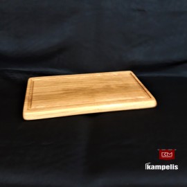 Ąžuolinė pjaustymo lentelė "29x17" su grioveliu