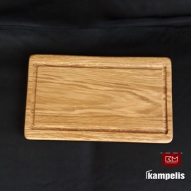 Ąžuolinė pjaustymo lentelė "29x17" su grioveliu