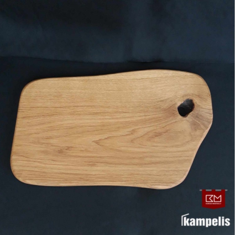 Ąžuolinė pjaustymo lentelė "Kreiva"