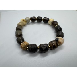 Jūros akmenėlių apyrankė – žalvaris, jūrinis ąžuolas