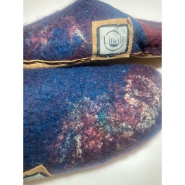 šlepetės įspiriamos vilnos, bordo spalvos